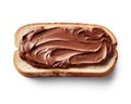 sandwich with chocolate paste.