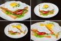 Sandwich collage Royalty Free Stock Photo