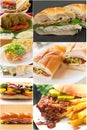 Sandwich Collage Royalty Free Stock Photo