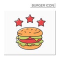 Sandwich color icon