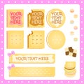 Sandwich cookie biscuit text box set