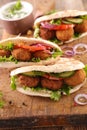 Sandwich with falafel Royalty Free Stock Photo