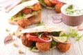 Sandwich with falafel Royalty Free Stock Photo
