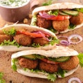 Sandwich with falafel Royalty Free Stock Photo