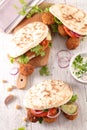 Sandwich with falafel Royalty Free Stock Photo