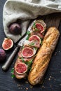 Sandwich with figs and prosciutto