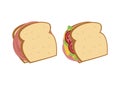 Different Types of Sandwiches vector