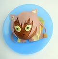 Sandwich in the form of the girl cat