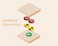 The sandwich generation which is a group of middle-aged adults who care for both their aging parents and their own children