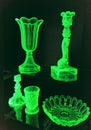 Sandwich Glass Museum green luminous glass crafts