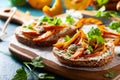 Sandwich with grilled pumpkin Royalty Free Stock Photo
