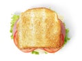 Sandwich with ham, cheese and vegetables Royalty Free Stock Photo