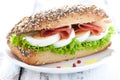 Sandwich with ham and egg Royalty Free Stock Photo