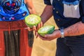 African horned cucumber, kiwano , traditional food plant in Africa. Sandwich Harbor, Namibia