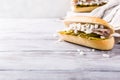 Sandwich with herring Royalty Free Stock Photo