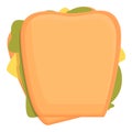 Sandwich icon cartoon vector. Cheese burger Royalty Free Stock Photo