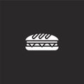 sandwich icon. Filled sandwich icon for website design and mobile, app development. sandwich icon from filled picnic collection