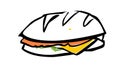 SANDWICH illustration Royalty Free Stock Photo