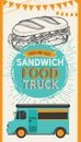 Sandwich Illustration - Bagel, Snack, Hamburger For Food Truck