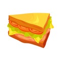 Sandwich illustration in color cartoon style. Editable vector graphic design. Royalty Free Stock Photo