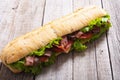 sandwich with lattuce beef cheese and tomato Royalty Free Stock Photo