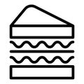 Sandwich line icon. Snack vector illustration isolated on white. Burger outline style design, designed for web and app