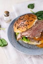 Sandwich with meat and egg Royalty Free Stock Photo