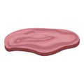 Sandwich meat slice icon, cartoon style