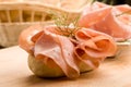 Sandwich with Mortadella Royalty Free Stock Photo