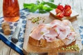 Sandwich With Mortadella Royalty Free Stock Photo