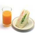 Sandwich and orange juice