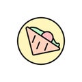 Sandwich, plate icon. Simple color with outline vector elements of public catering icons for ui and ux, website or mobile