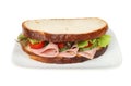 Sandwich on plate Royalty Free Stock Photo