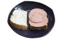 Sandwich with pork ham Royalty Free Stock Photo