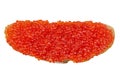 Sandwich with red caviar Royalty Free Stock Photo