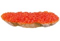 Sandwich with red caviar Royalty Free Stock Photo