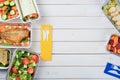 Sandwich, salad and chicken Royalty Free Stock Photo