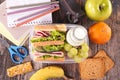 Sandwich school lunch Royalty Free Stock Photo