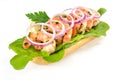 Sandwich with shrimps Royalty Free Stock Photo