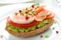 Sandwich with smoked salmon Royalty Free Stock Photo