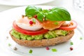 Sandwich with smoked salmon Royalty Free Stock Photo