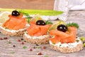 Sandwich with smoked salmon Royalty Free Stock Photo