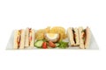 Sandwich snack platter Royalty Free Stock Photo