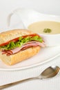 Sandwich and soup