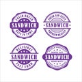 Sandwich stamps vector design collection