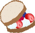 The cute icon of sandwich Royalty Free Stock Photo