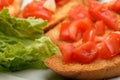 Sandwich with tomato and lettuce