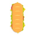 Sandwich top icon, flat style Royalty Free Stock Photo