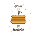 Sandwich. Vector illustration.