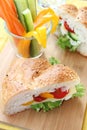 Sandwich with vegetables and cheese Royalty Free Stock Photo